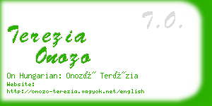 terezia onozo business card